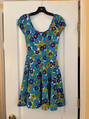 Coco Avante Retro Floral Cutout Dress – Size L